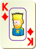 Bordered King Of Diamonds Clip Art